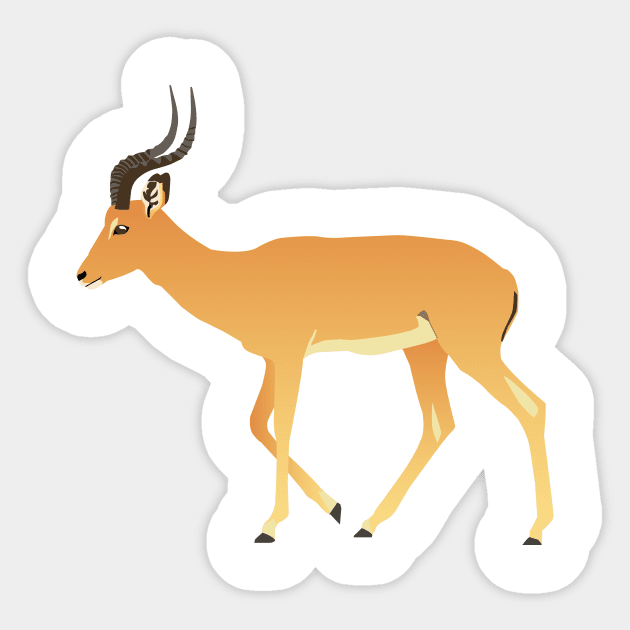 Peaceful Antelope Sticker by NorseTech